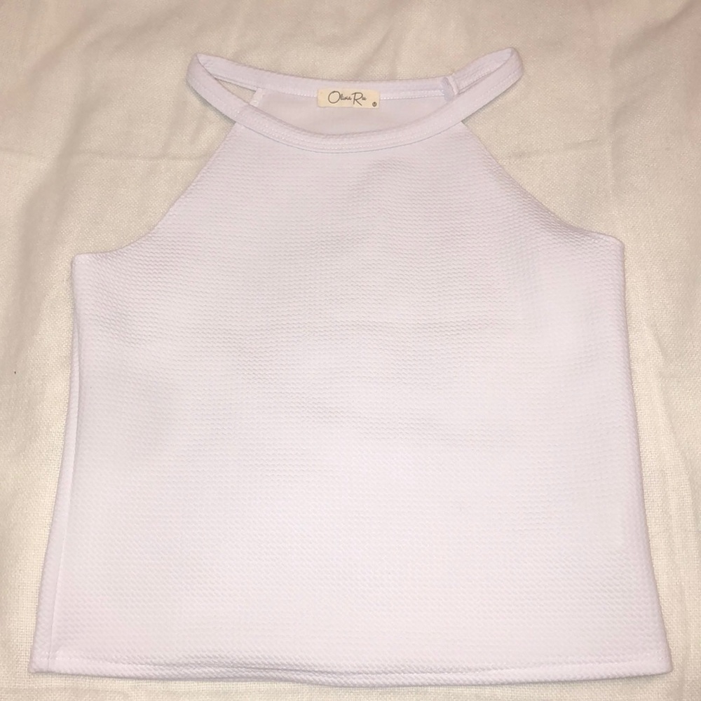 White halter top